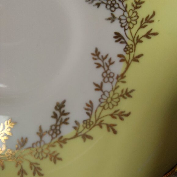 Rare Royal Grafton Tea Cup and Saucer Gilded Scrollwork Floral Branches - Picture 3 of 4